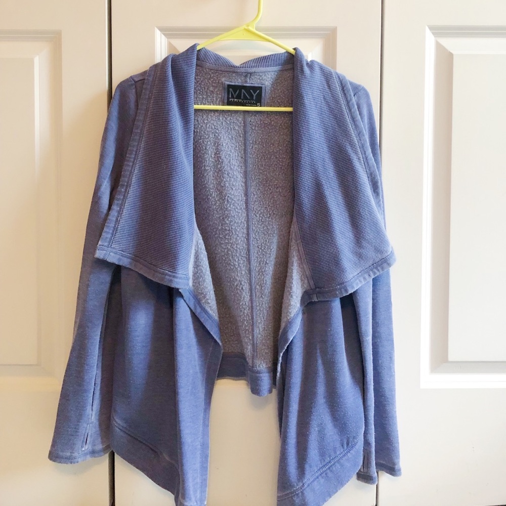 Blue workout open sweatshirt